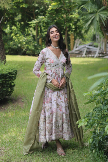 Premium Designer Readymade Gown-Dupatta Collections