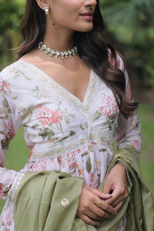 Premium Designer Readymade Gown-Dupatta Collections