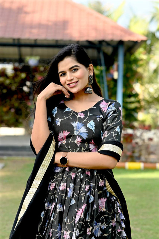 premium designer Chinnon printed with sequins work readymade gown collections