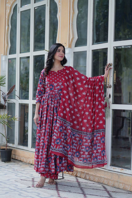 premium readymade kurti with pant & dupatta set