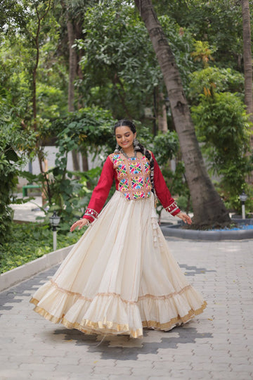 Kora Cotton With Attractive Gota-Patti Lace Lehenga choli