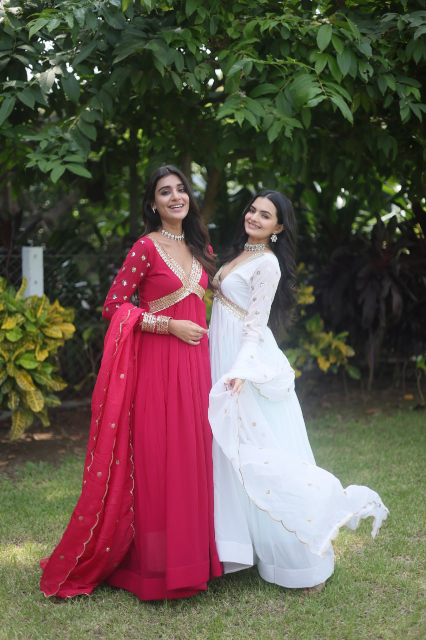 Premium Readymade Alia Cut Gown with Dupatta Set