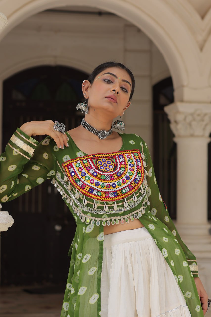 Kora Cotton with Standard Frill stitching Navratri Collections