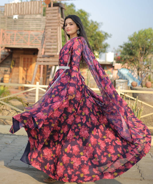 Premium Readymade Designer Gown-Dupatta Collections