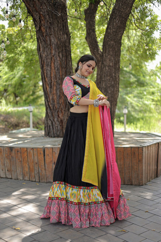 Attractive Rayon Lehenga Choli Dupatta Set