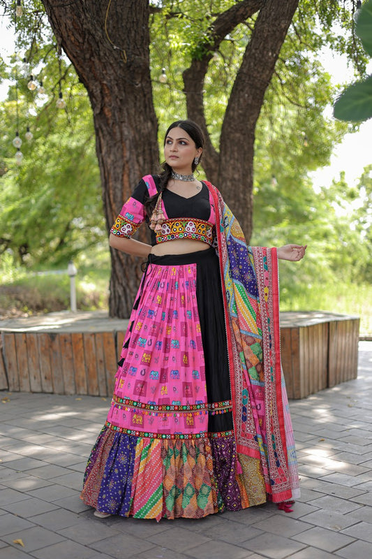 Attractive Rayon Lehenga Choli Dupatta Set