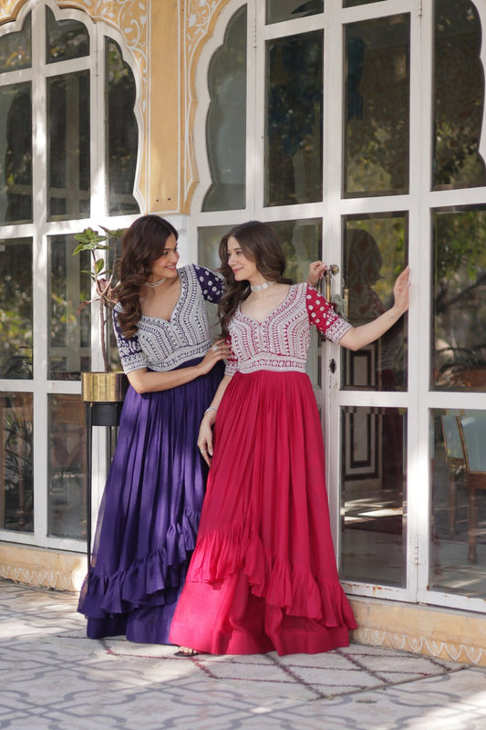 Lehenga With Readymade Slit Cut Long Kurti Set