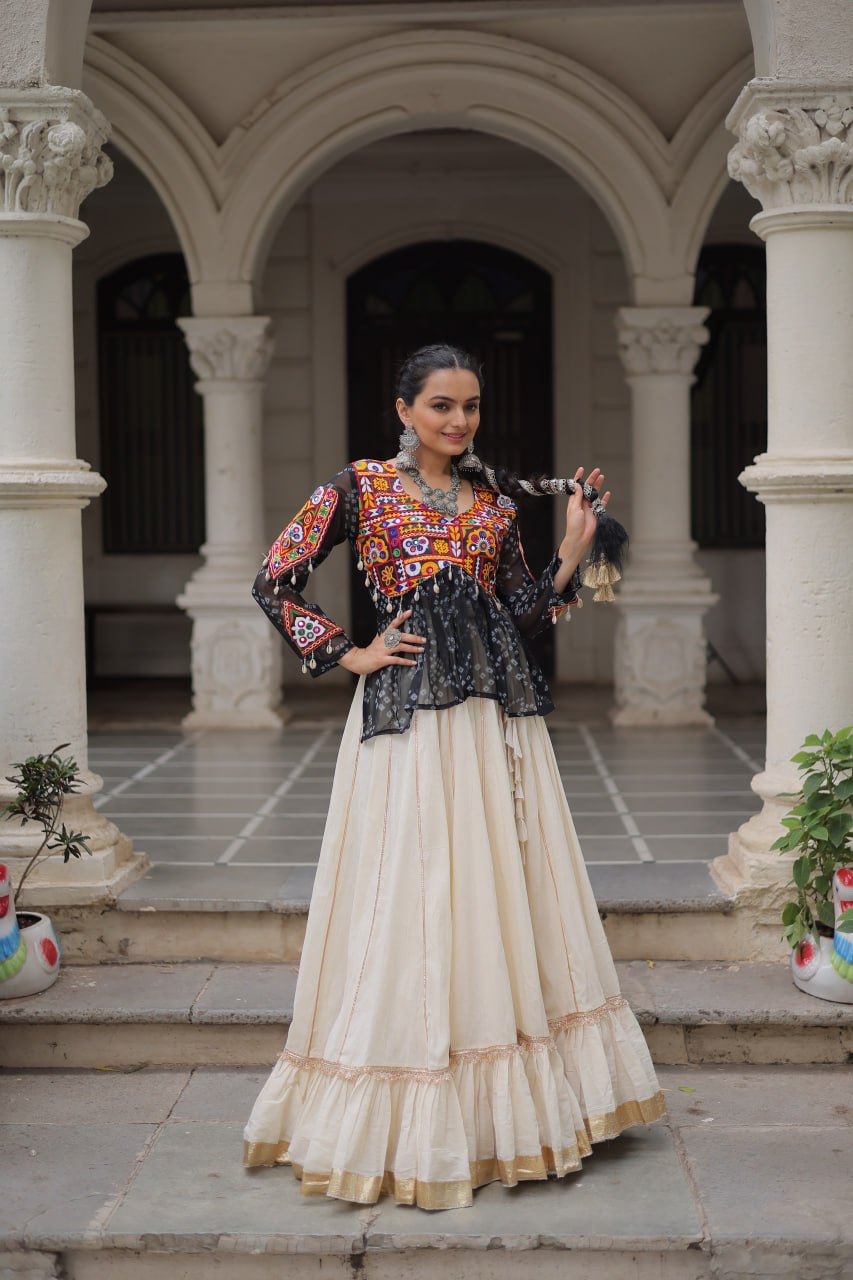 Kora Cotton With Attractive Gota-Patti Lace Lehenga Choli