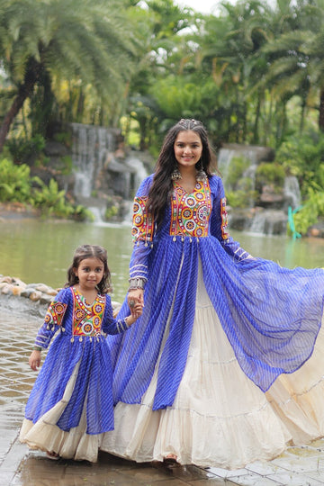 Adorable Designer Readymade Cotton Lehenga choli mother & Daughter Set