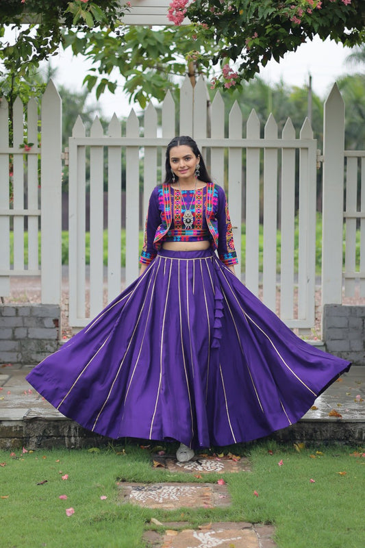 Navratri vibes Are traditional and spiritual, And focus on the fun festive aspects of the festival, So Choose the Different colors Lehenga With Top
