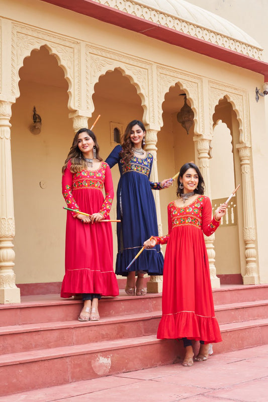 Reyon With Kutchi Gamthi Work